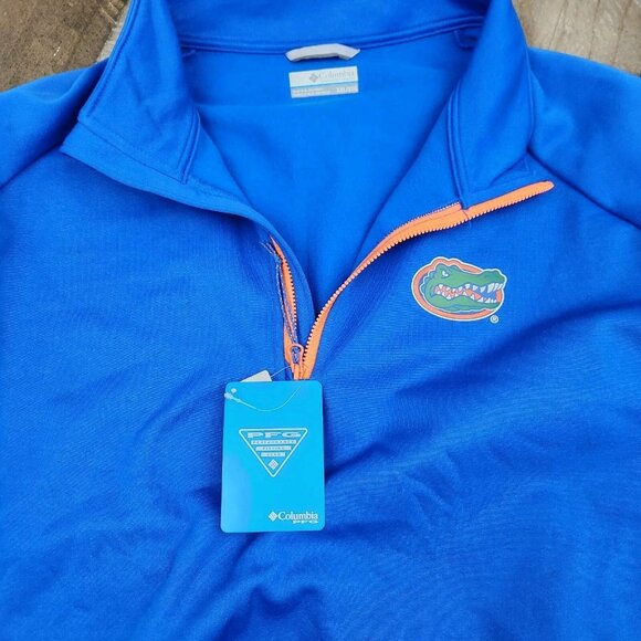 Columbia Omni Shade PFG NCAA Florida Gators Mens size 2XL 1/4 Zip Pullover - Picture 2 of 12